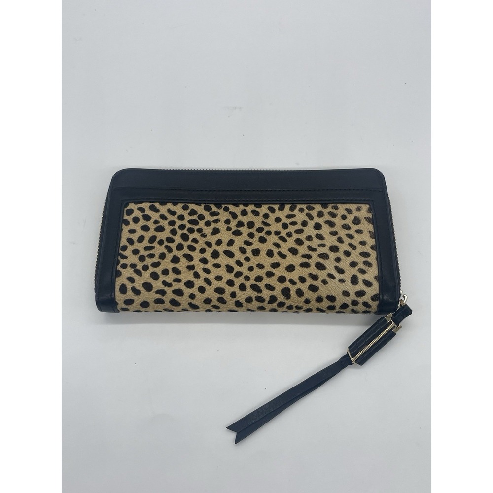 Stella & Dot Covet Mercer Wallet Leopard Print Calf Hair Leather New